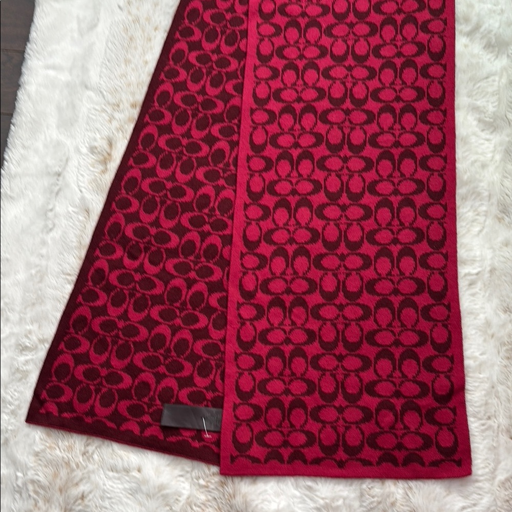 Coach Pink Scarf Luxurious Accessories